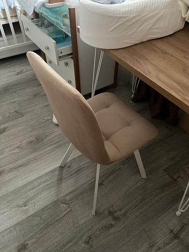 Стул на металлокаркасе Чилли светло-серый / белый каркас фото покупателя 687