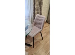 Стул на металлокаркасе Вейв светло-серый (hl 63) / 10К черный каркас фото покупателя 14