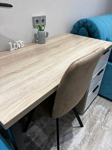 Стул на металлокаркасе Чилли бирюзовый / черный фото покупателя 1335