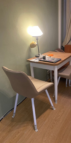 Стул на металлокаркасе Седа 360 К латте (velutto 08) / белый фото покупателя 209