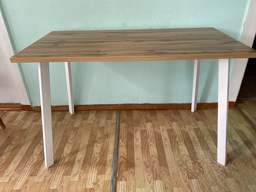 Стол Тринити Лофт 140 25 мм дуб делано темный / белый фото покупателя 103