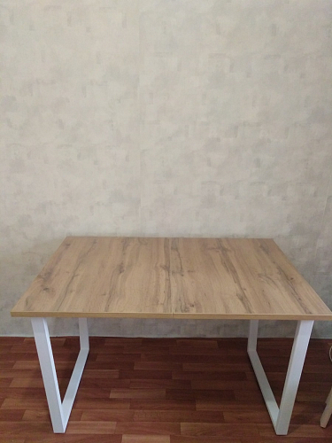 Деревянный стол Лота Лофт 120х75 белый матовый / дуб крафт золотой фото покупателя 41