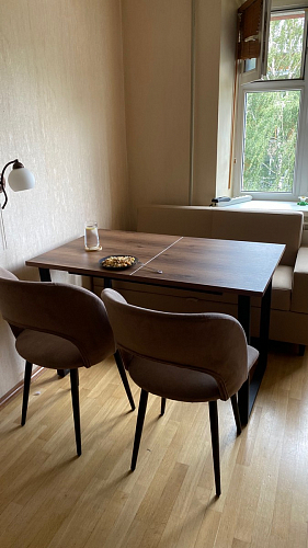 Деревянный стол Лота Лофт 120х75 белый матовый / дуб крафт золотой фото покупателя 491