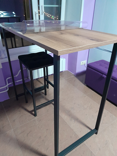 Барная стойка Дилан Лофт 120х40х98 дуб делано темный фото покупателя 189