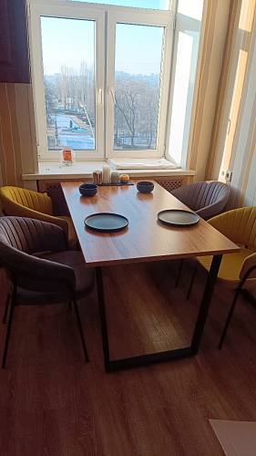 Стол раскладной Лота Лофт 120 25 мм юта / черный матовый фото покупателя 3