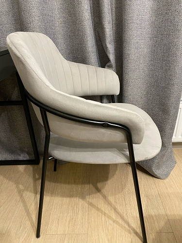 Стул на металлокаркасе Инклес желтый / черный глянец фото покупателя 35