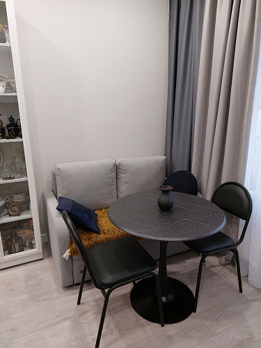 Стол Тулип 90х73 белый мрамор / золото фото покупателя 45