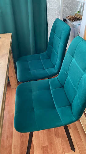 Стул на металлокаркасе Чилли бирюзовый / черный фото покупателя 156