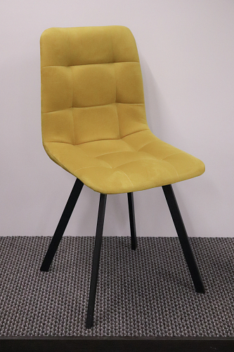 Стул на металлокаркасе Чилли К светло-серый велюр / черный каркас из шоурума 1