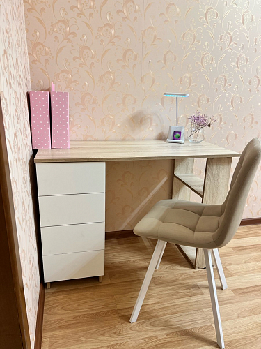 Стул на металлокаркасе Чилли К светло-серый велюр / черный каркас фото покупателя 955