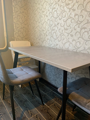 Стол Тринити Лофт 120 32 мм дуб галифакс табако / черный матовый фото покупателя 391