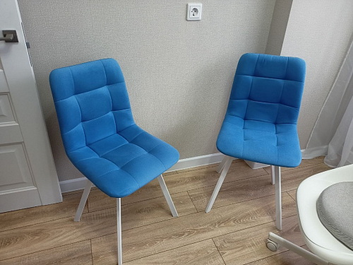 Стул на металлокаркасе Чилли синий / белый фото покупателя 1339