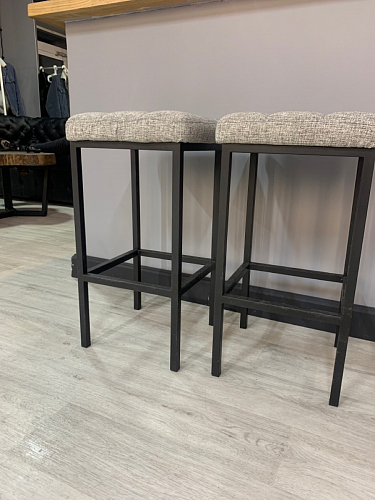 Барный стул Лофт ткань канди грей / черный матовый фото покупателя 278