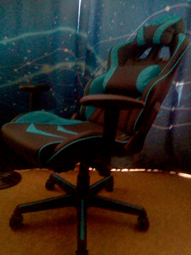 Компьютерное кресло Racer черное / голубое фото покупателя 179