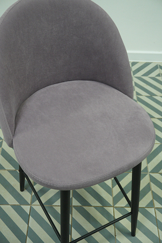 Барный стул Амизуре темно-серый / черный матовый из шоурума 1