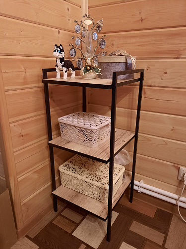 Стеллаж Таймон бетон / черный фото покупателя 1