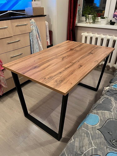 Деревянный стол Лота Лофт 140х80 дуб крафт табачный / черный матовый фото покупателя 974