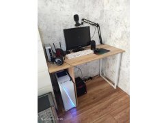 Письменный стол Челси Лофт дуб делано светлый / белый матовый фото покупателя 7