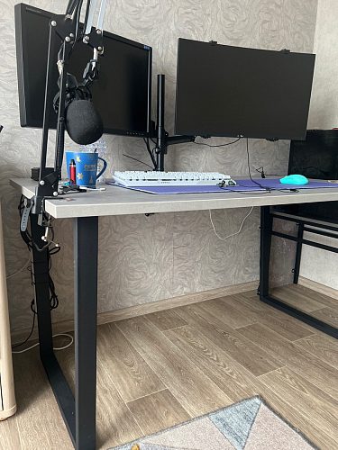 Деревянный стол Лота Лофт 140х80 дуб крафт табачный / черный матовый фото покупателя 281