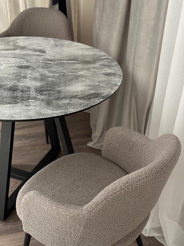 Стеклянный стол Норфолк 100 золото фото покупателя 54