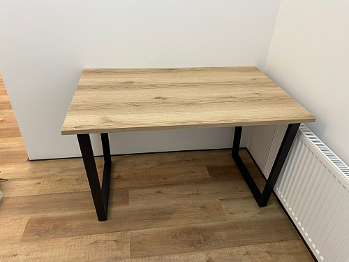 Стеклянный стол Фостер 120(160)х120х76 белый мрамор / черный фото покупателя 7