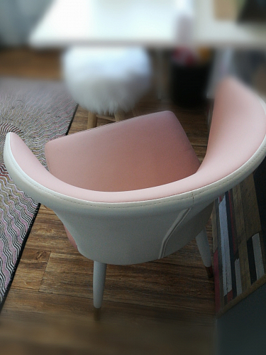 Стул на металлокаркасе Darcy white / pink фото покупателя 4