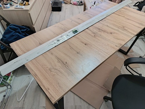 Деревянный стол Лота Лофт 140х80 черный матовый / бетон светлый фото покупателя 178