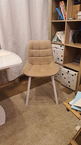 Стул на металлокаркасе Челси морская волна / черный фото покупателя 108