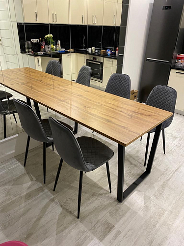 Деревянный стол Лота Лофт 120х75 белый матовый / дуб крафт золотой фото покупателя 140