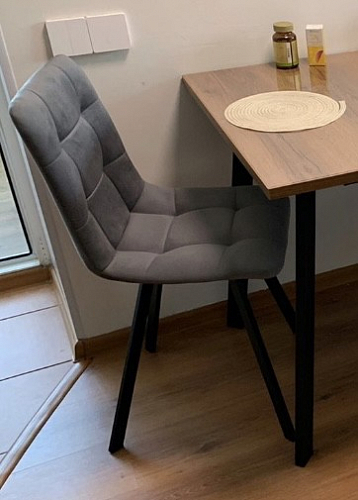 Комплект из "Стул на металлокаркасе Чилли розовый / черный каркас" 2 шт. фото покупателя 819