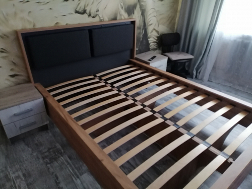 Двуспальная кровать Клауд 160х200 парящая дуб крафт золотой / антрацит фото покупателя 325