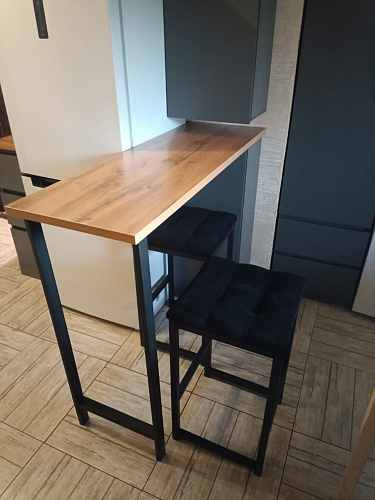 Барная стойка Дилан Лофт 120х40х90 бетон светлый фото покупателя 86