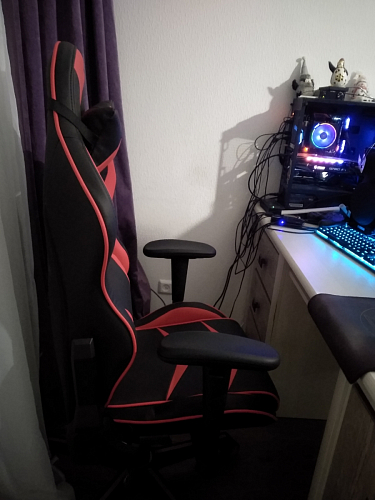 Компьютерное кресло Racer черное / голубое фото покупателя 158