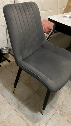 Стул на металлокаркасе Seda 1 green / gold / black фото покупателя 73