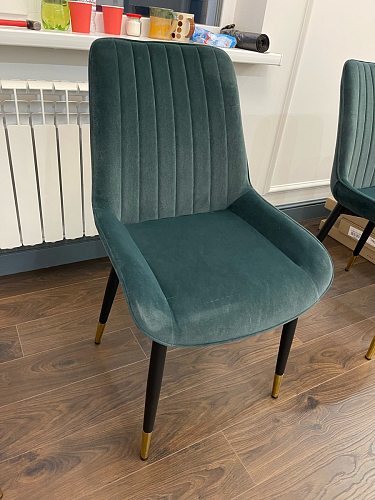 Стул на металлокаркасе Seda 1 latte / black / gold фото покупателя 29