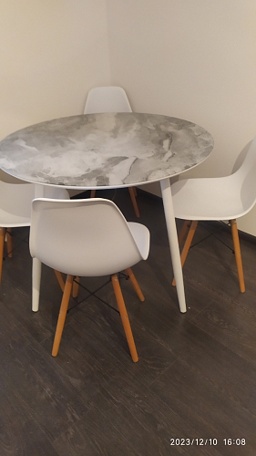 Стеклянный стол Анселм белый фото покупателя 10