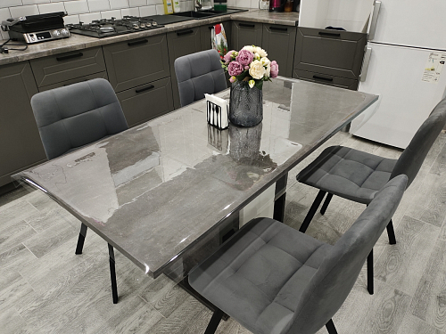 Стул на металлокаркасе Чилли синий / белый фото покупателя 1393