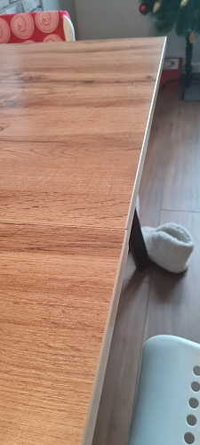 Стол Тринити Лофт 120 32 мм дуб галифакс табако / черный матовый фото покупателя 400