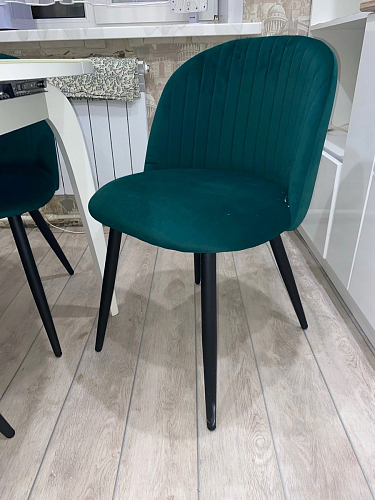 Стул на металлокаркасе Gabi dark beige / black / silver фото покупателя 332