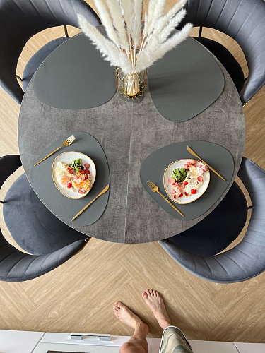 Стул на металлокаркасе Kamelia зеленый / золото фото покупателя 35