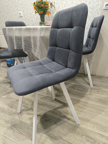 Стул на металлокаркасе Чилли темно-серый / черный каркас фото покупателя 385