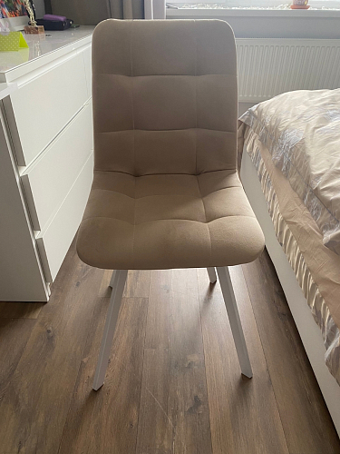 Стул на металлокаркасе Чилли бежевый / белый каркас фото покупателя 1158