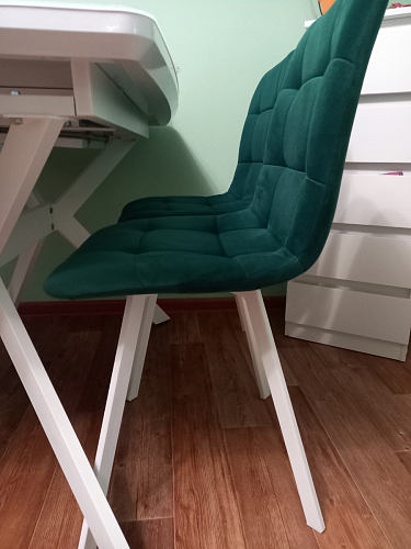 Стул на металлокаркасе Чилли К темно-серый (velutto 32) / черный фото покупателя 289