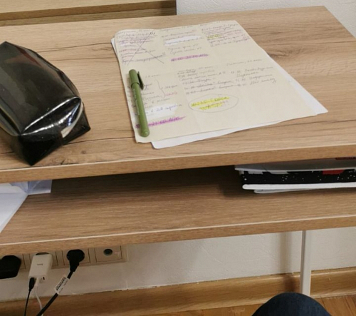 Письменный стол Лео Лофт черный матовый / дуб делано темный фото покупателя 35