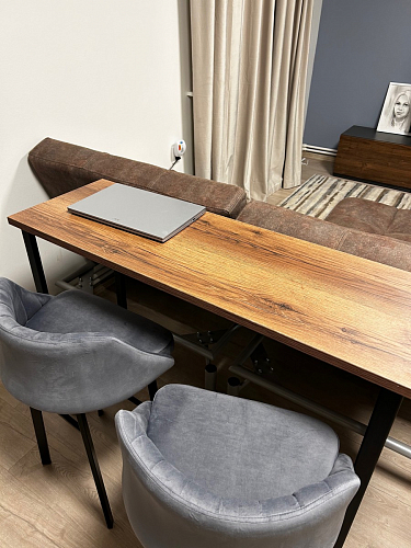 Барная стойка Дилан Лофт 120х40х98 дуб делано темный фото покупателя 138