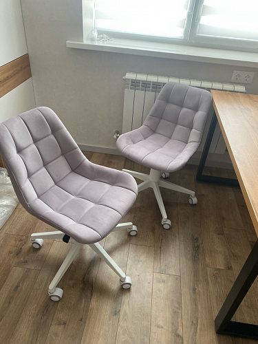 Кресло Келми 1  / AV 245 белый каркас синий микровелюр (neo 25) фото покупателя 1