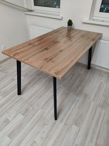 Стол Тринити Лофт 120 32 мм бетон / черный матовый фото покупателя 604