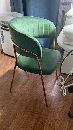 Стул на металлокаркасе Kamelia голубой / голубой / золотой фото покупателя 58