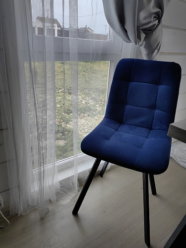 Стул на металлокаркасе Чилли К черный / зеленый фото покупателя 292