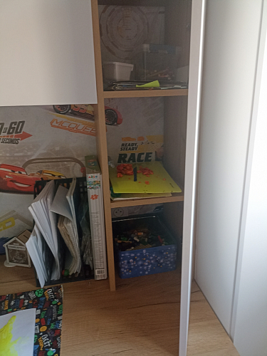 Письменный стол Комфорт 12.71 дуб золотой craft / белая аляска  - Уцененный экземпляр фото покупателя 105